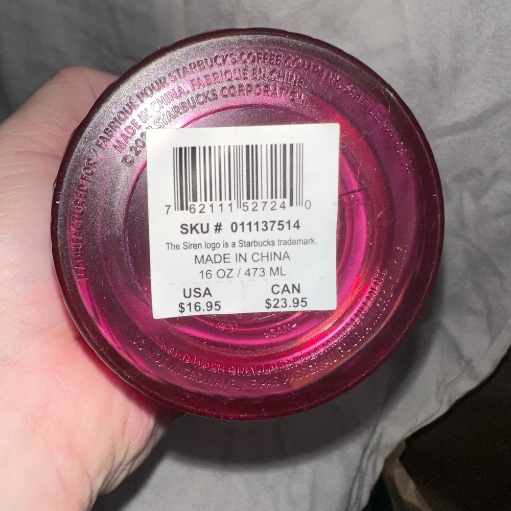Starbucks 2022 magenta hot tumbler 16oz NWT - Picture 2 of 3